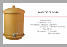 Load image into Gallery viewer, Eco Filtro de Barro(Water Clay Filter)ordene 1 semana antes/order 1 week ahead