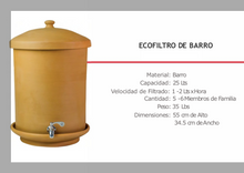 Load image into Gallery viewer, Eco Filtro de Barro(Water Clay Filter)ordene 1 semana antes/order 1 week ahead
