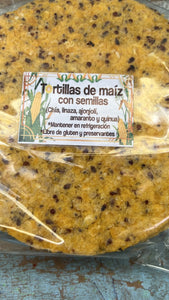 Tortillas de Maiz Agroecológico, Libre de Transgėnicos ( GMO Free, Agroecological Corn Tortillas)5 unidades/ unit